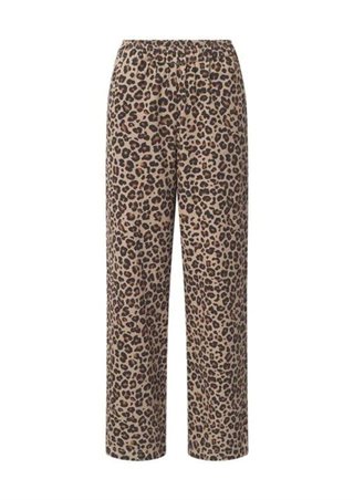 Depeche - JaneDE HW Bukser - Straight Leg Full Length - Leopard printed